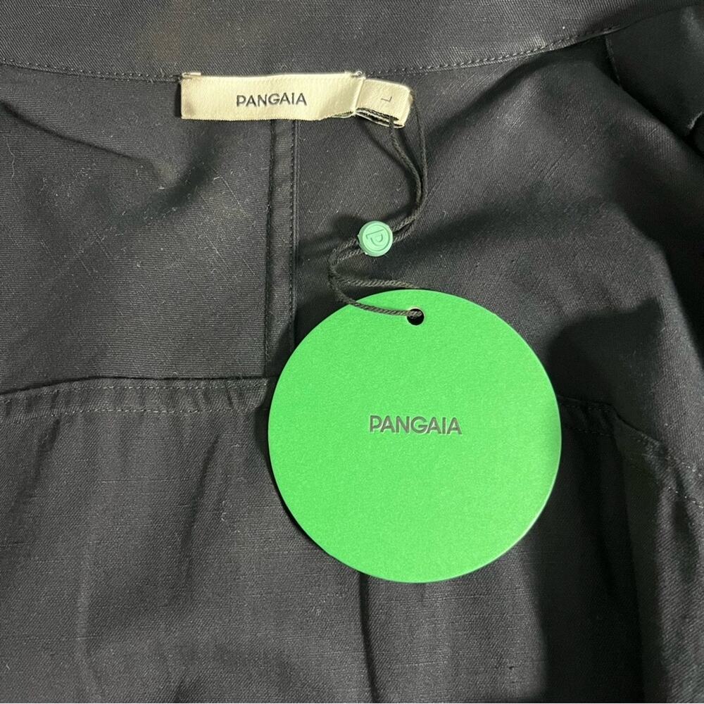 NWT Pangaia DNA Cotton Linen Harrington Jacket Lightweight Black Unisex Size L - Picture 6 of 11